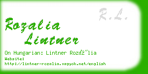rozalia lintner business card